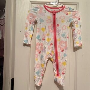 Soft stretchy Newborn Sleep & Play with double zipper & hand covers